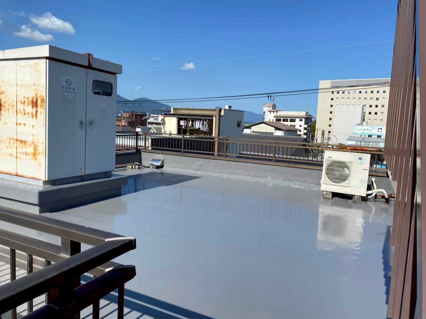 京都市右京区にて雨漏り修理・防水工事〈屋上防水改修工事〉 施工後