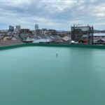 京都市下京区にてマンション屋上の雨漏り修理〈塩ビシート防水・機械固定工法〉 施工後