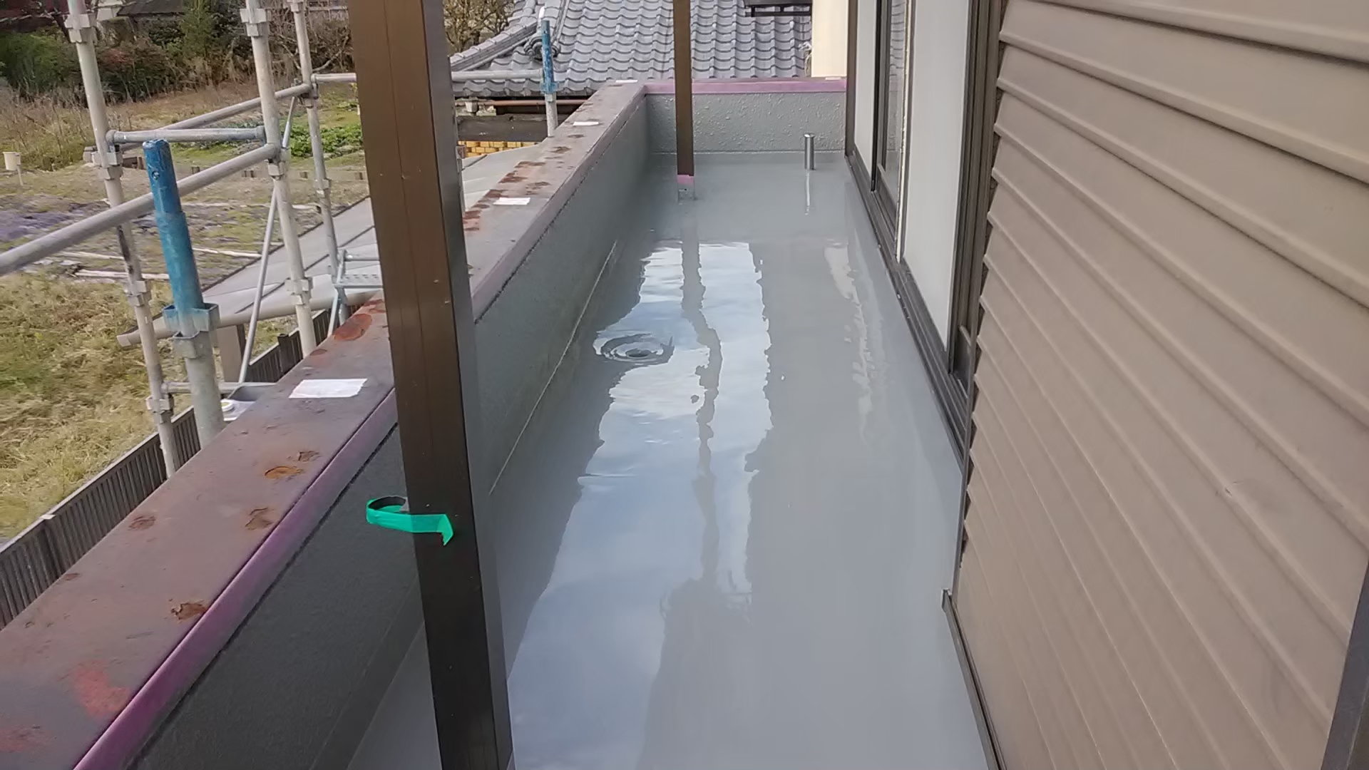 京都市下京区にて雨漏り修理〈戸建てベランダ・バルコニー防水改修工事〉 施工後