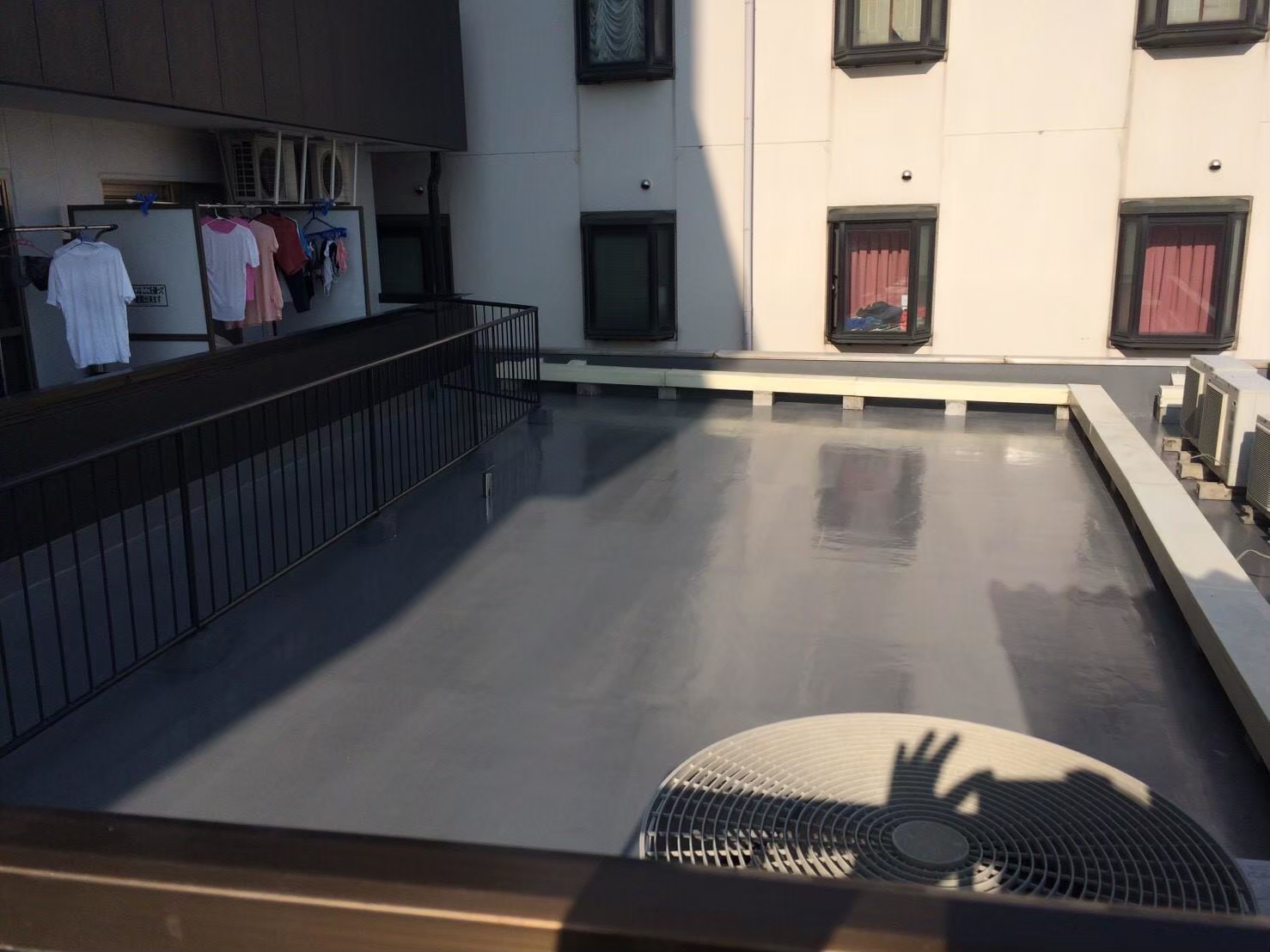 京都市下京区にてマンション下屋の防水工事 施工後