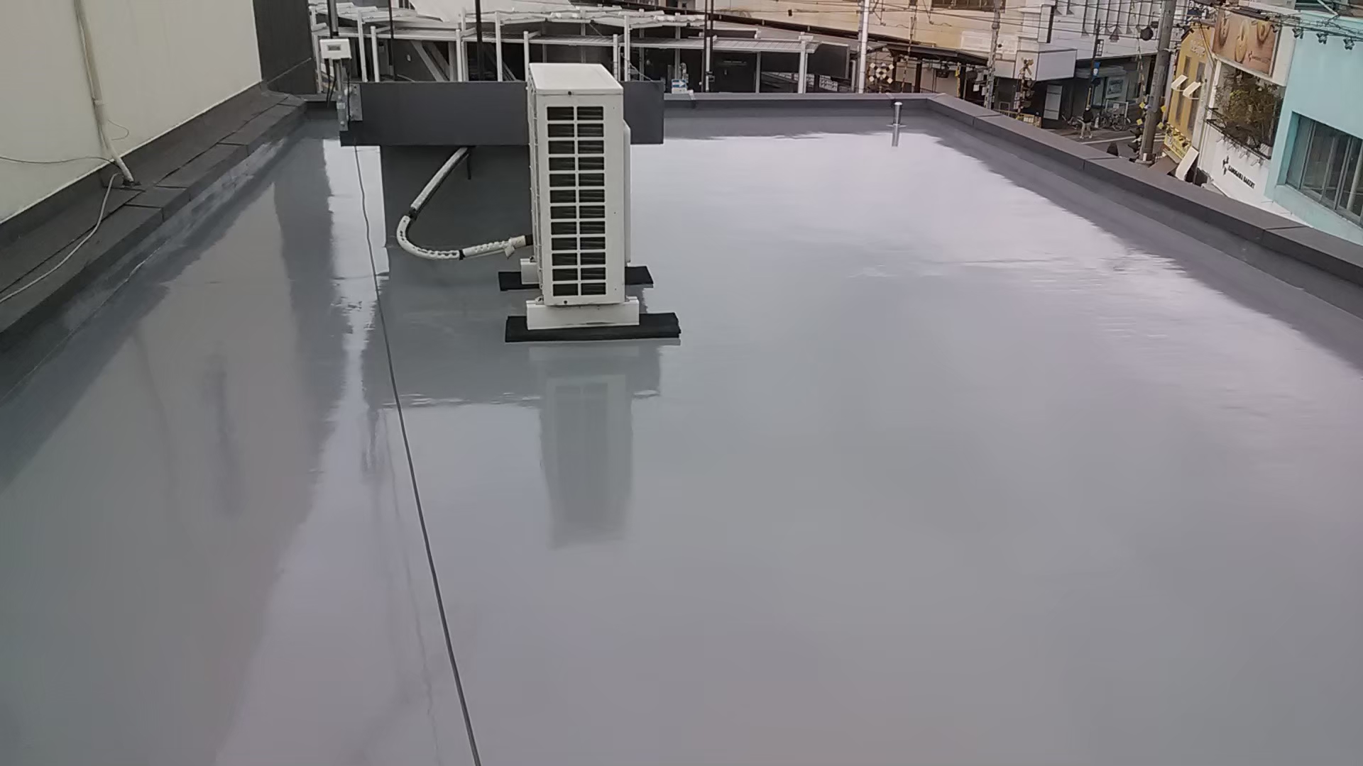 京都市中京区にてマンション雨漏り修理・防水工事〈ウレタン通気緩衝工法〉 施工後