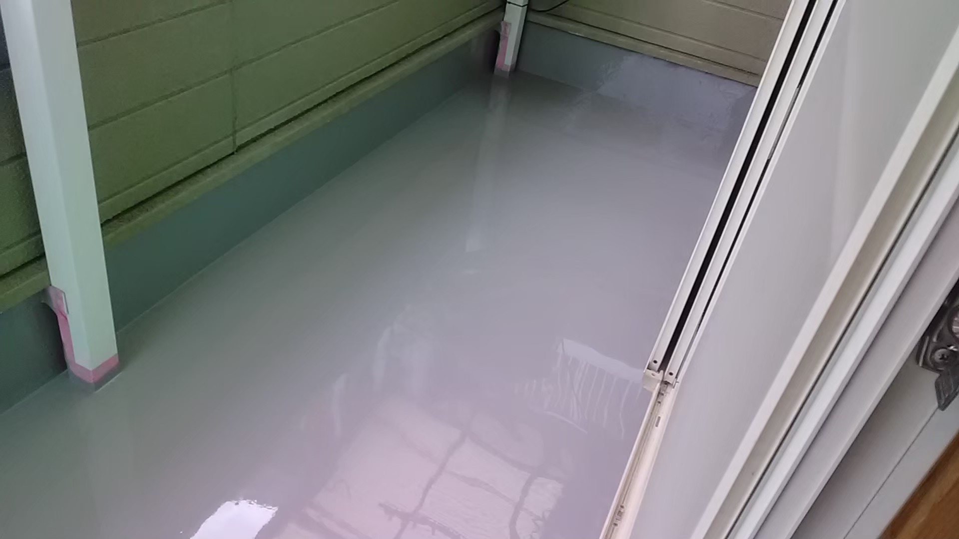 京都市山科区にて雨漏り修理・防水工事〈ベランダからの雨漏り〉 施工後