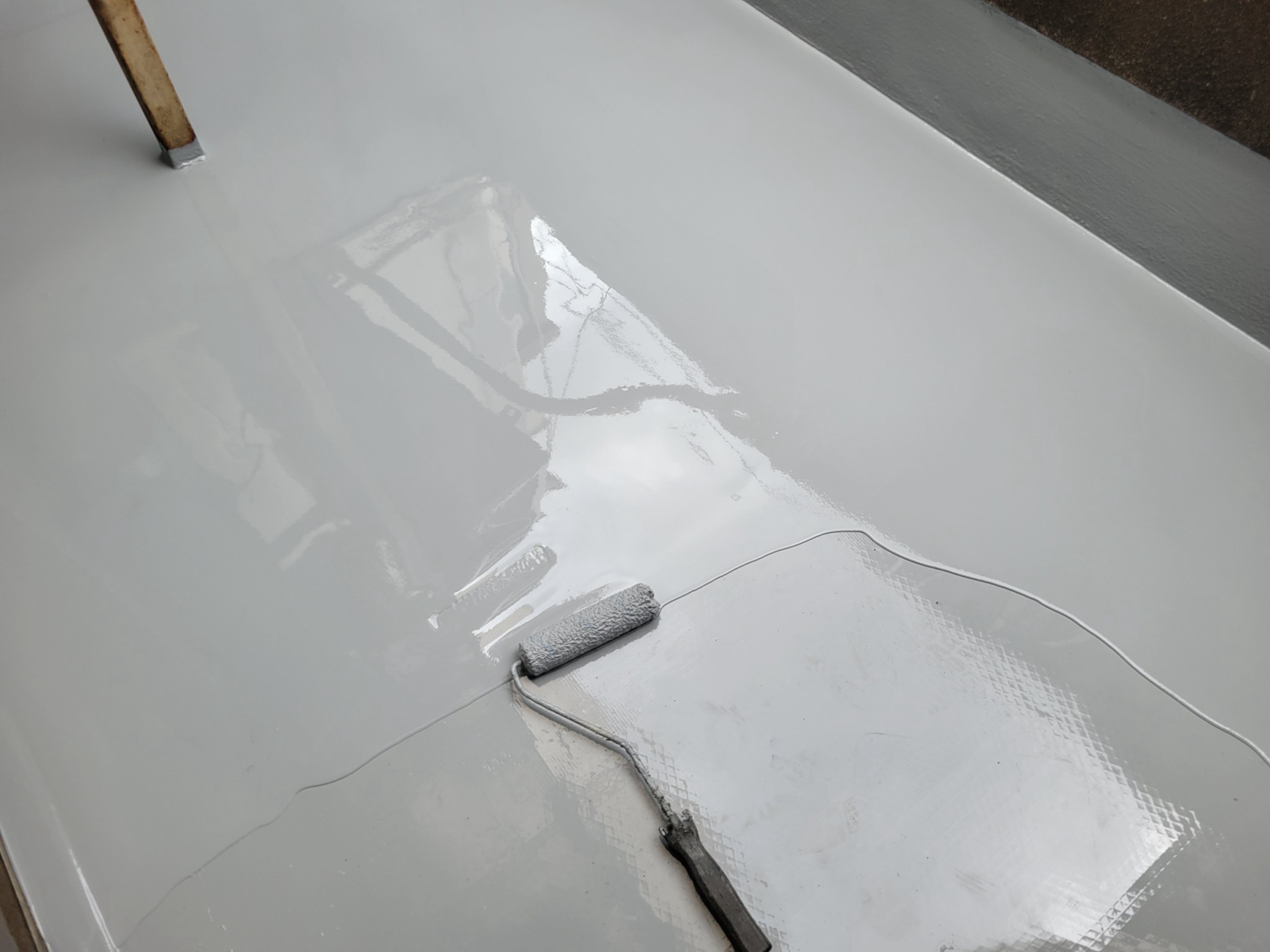 京都市伏見区にて防水工事〈戸建て2階ベランダの防水メンテナンス〉 施工前